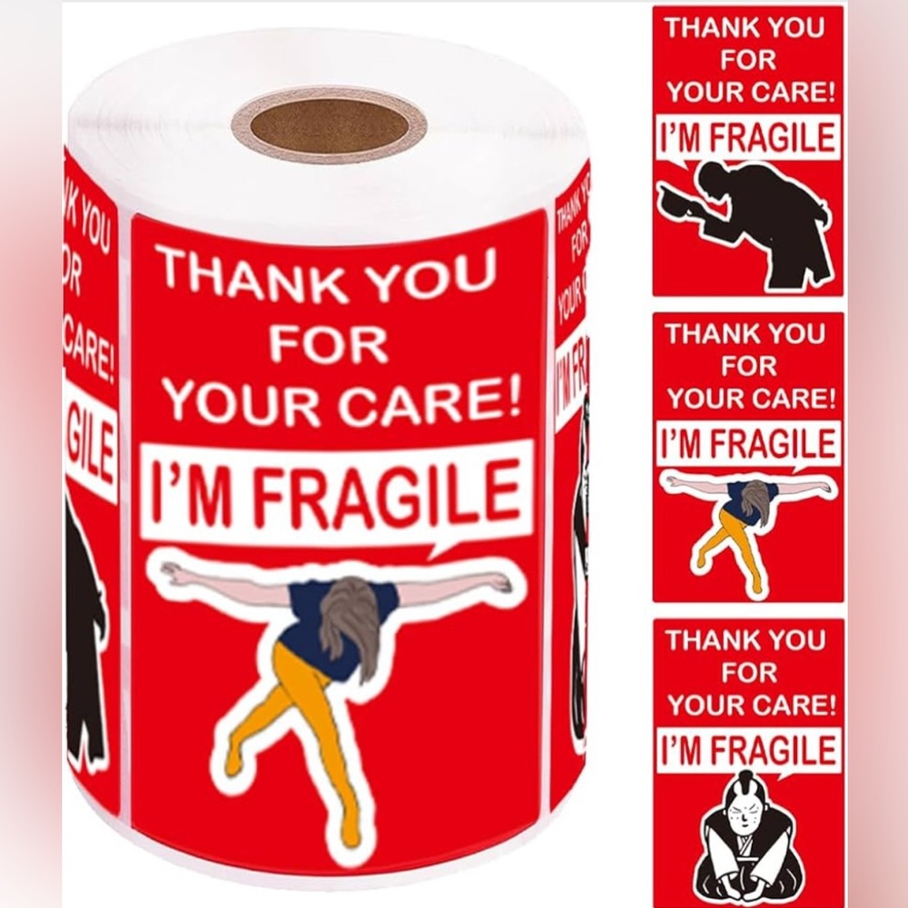50 Funny Fragile and TY Mail Carrier Stickers - Picture 9 of 10